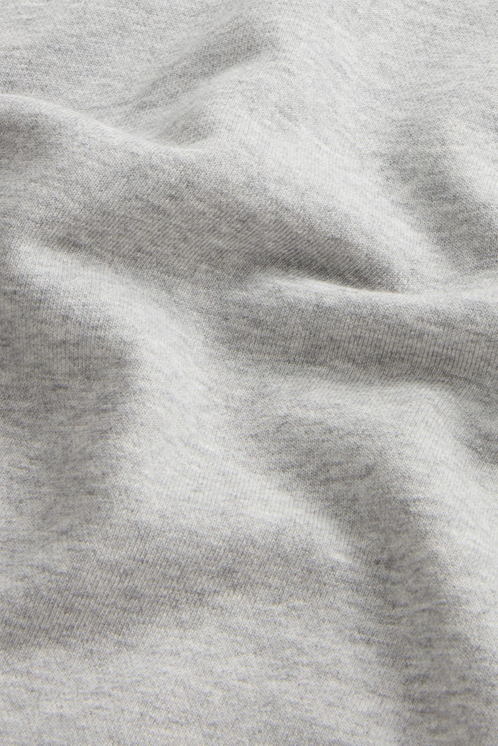 Crewneck Sweatshirt in Pure Cotton with Macro Logo on the Back Gray photo 7 | Woolrich
