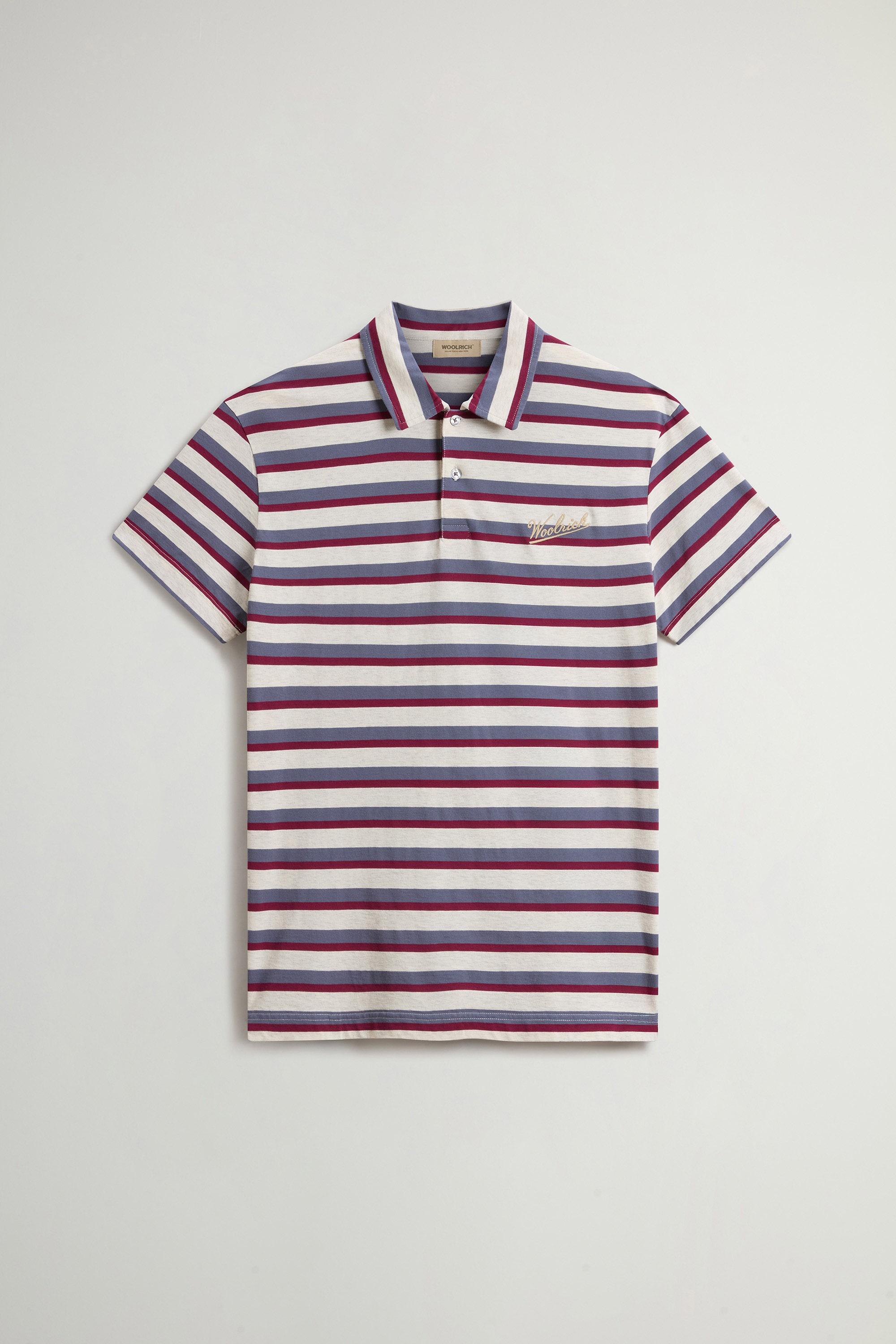 Polo Shirt in Melange Cotton Pique Burgundy photo 1 | Woolrich