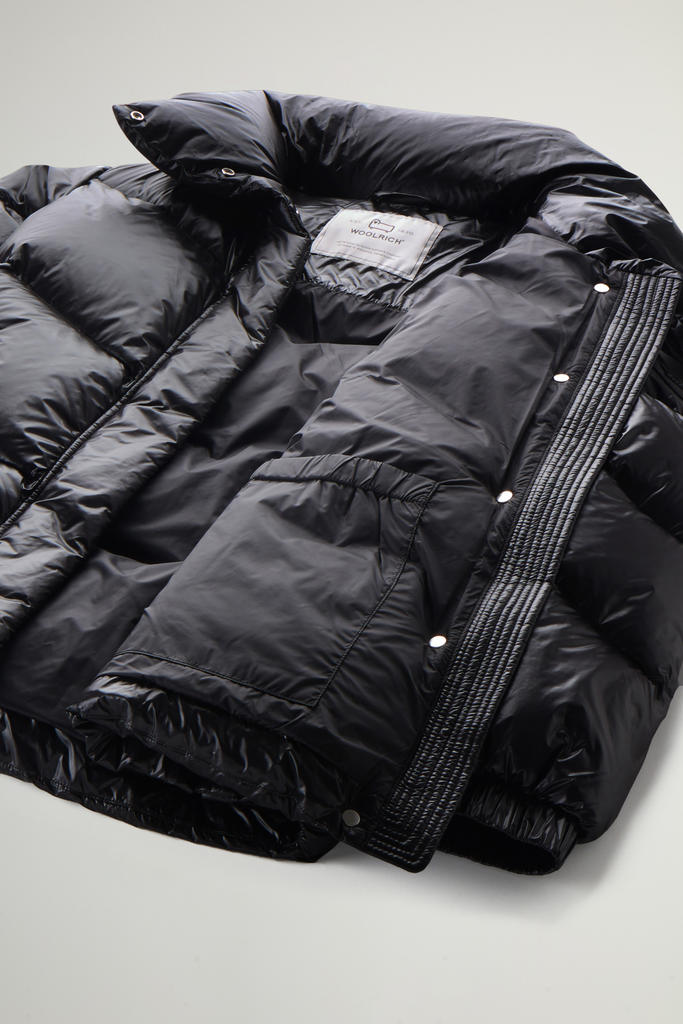 Aliquippa Down Jacket in Glossy Nylon Black photo 5 | Woolrich