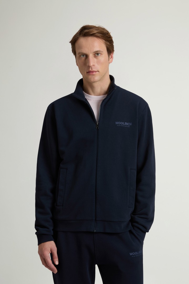 MACRO LOGO FULL-ZIP TRACK Blue photo 1 | Woolrich