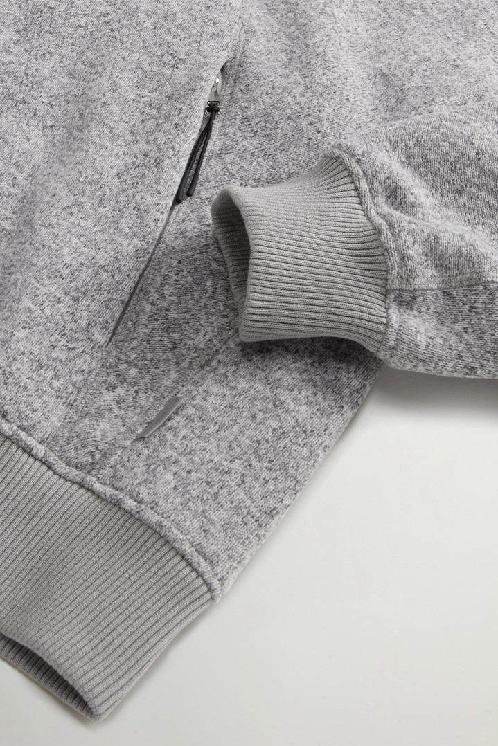 Full-Zipper Sweatshirt with Stand-Up Collar in Recycled Sherpa by Todd Snyder Gray photo 6 | Woolrich