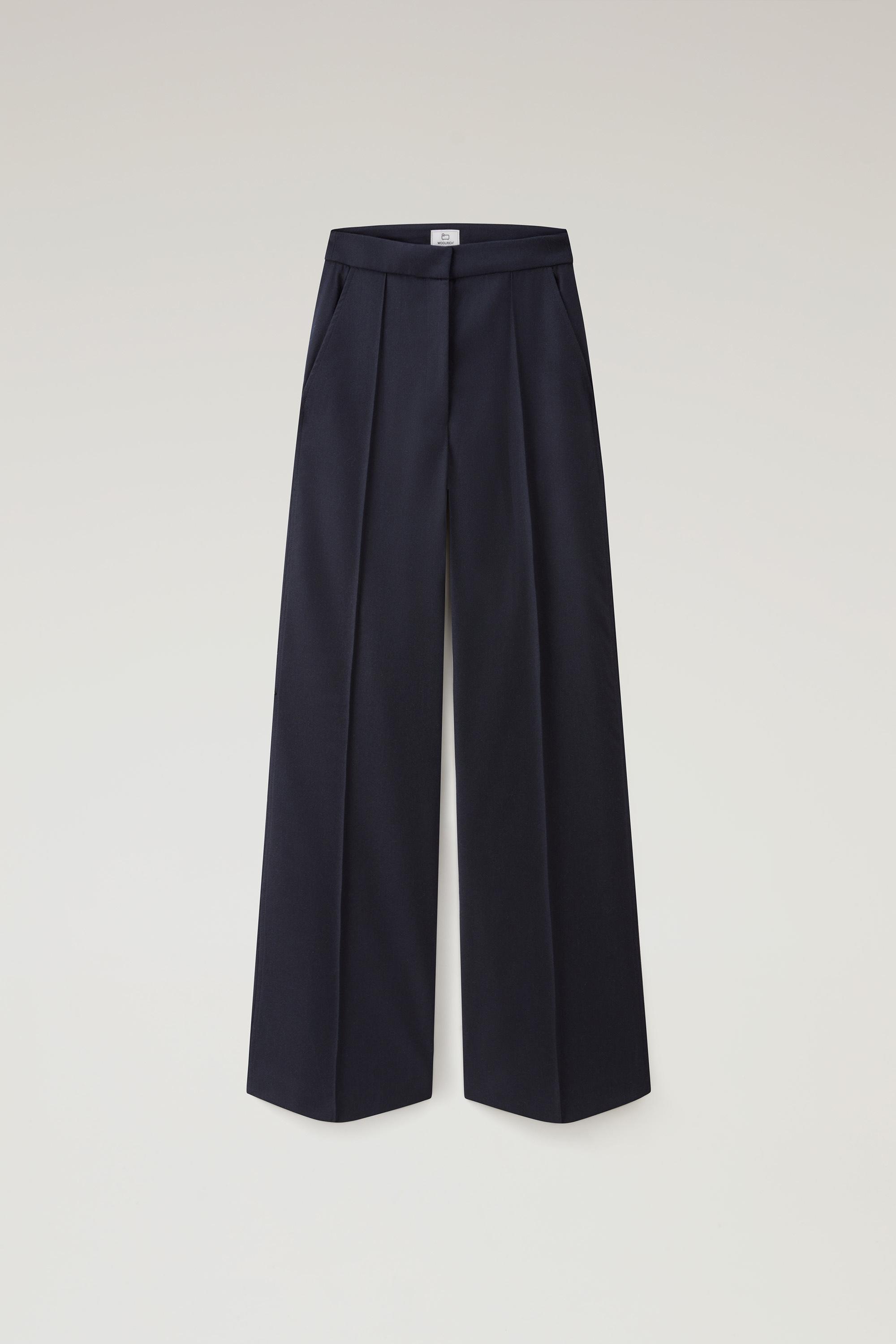 Wide Leg Pants in Virgin Wool Blend Blue photo 1 | Woolrich