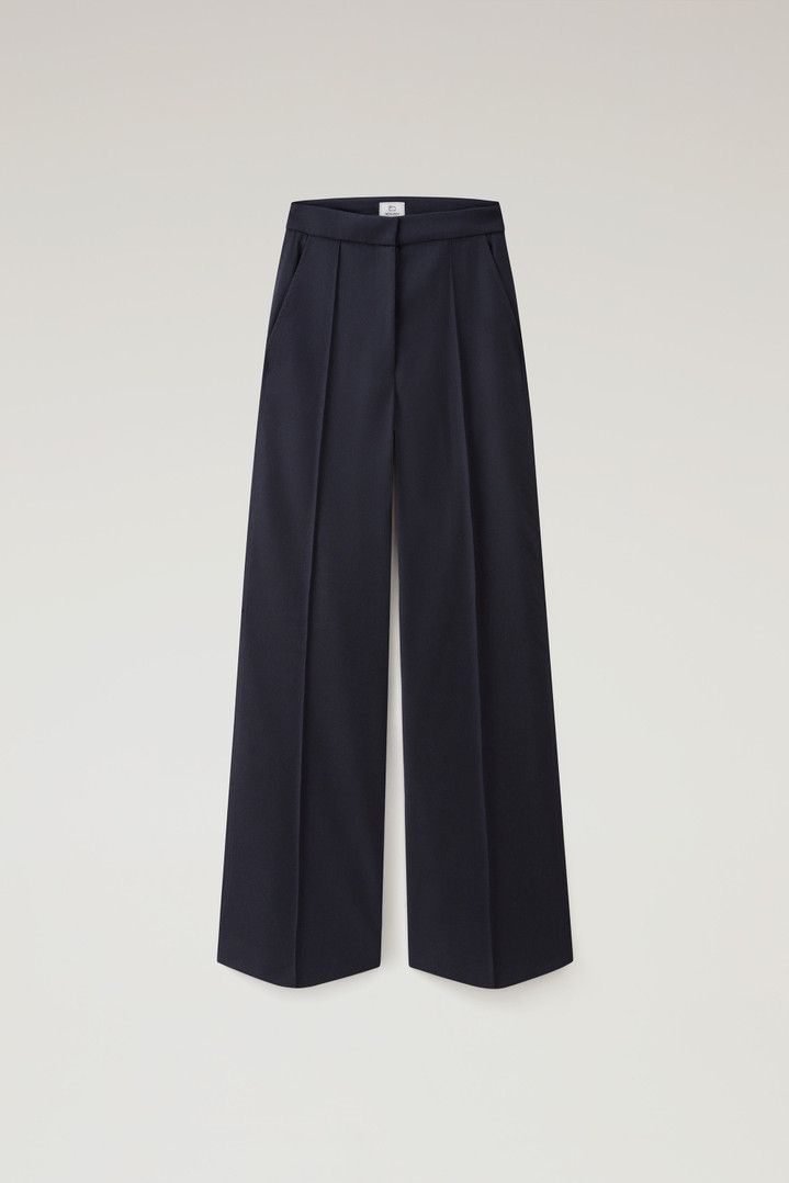 Wide Leg Pants in Virgin Wool Blend Blue photo 1 | Woolrich