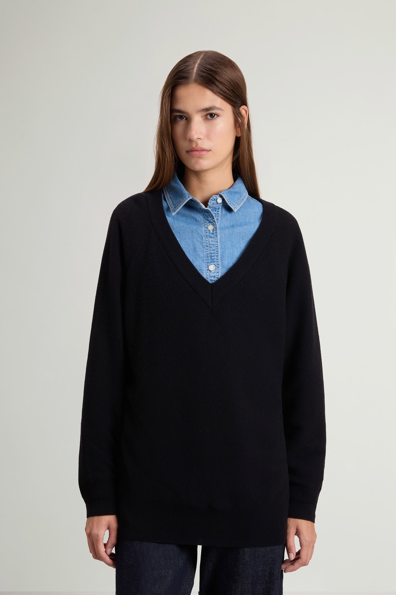 Sweater in Virgin Wool and Cashmere Black photo 1 | Woolrich