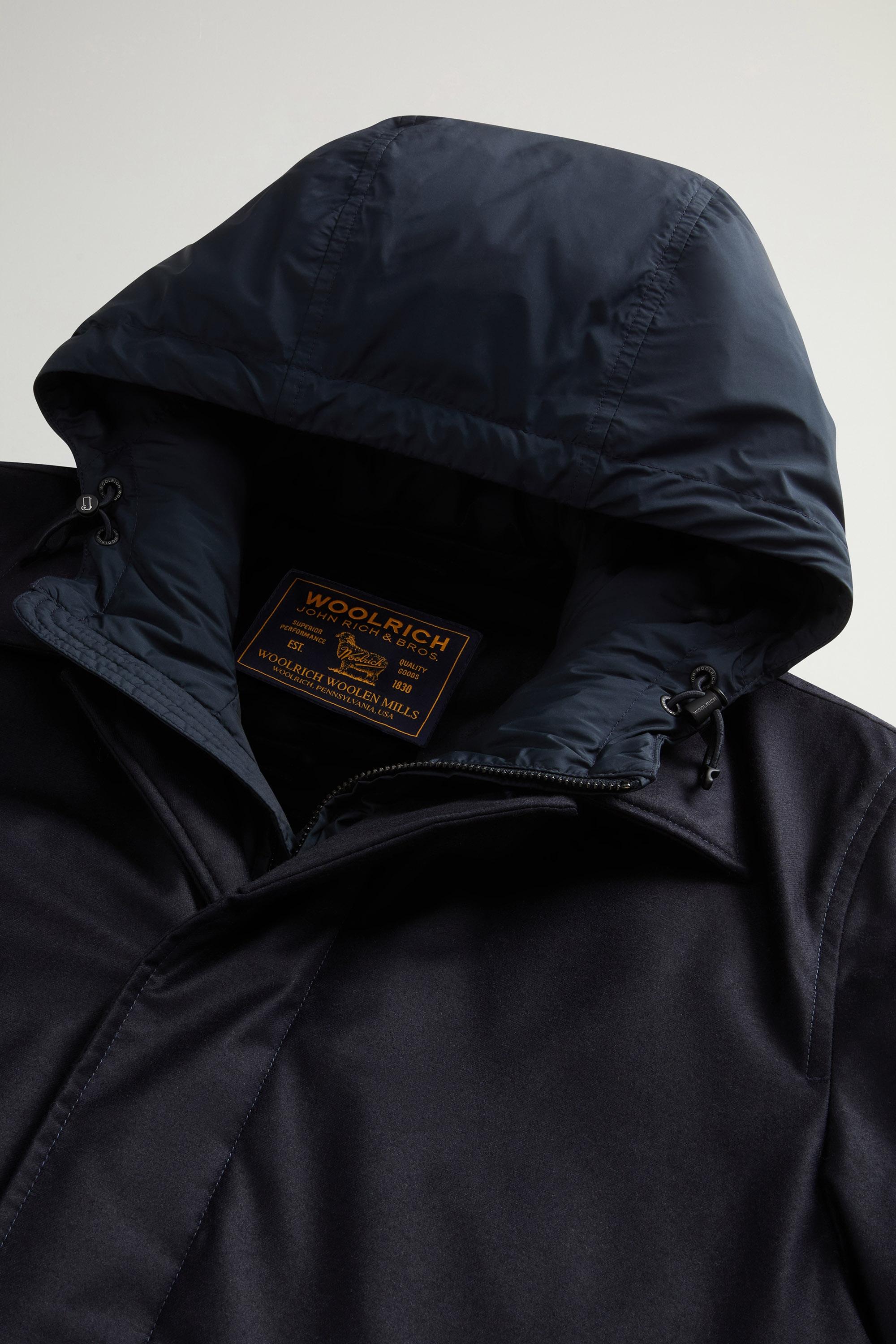 2-in-1 Coat in Italian Virgin Wool and Silk Blue photo 6 | Woolrich