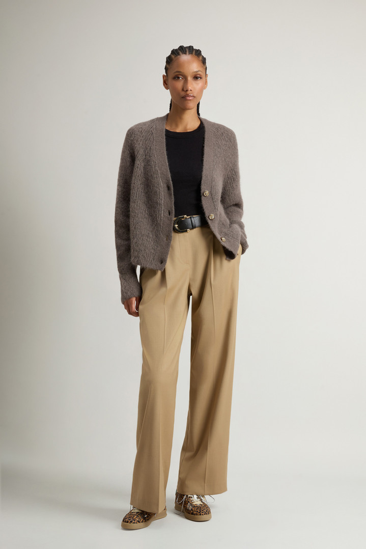 Garment-Dyed Cardigan in Alpaca and Wool Blend Gray photo 2 | Woolrich