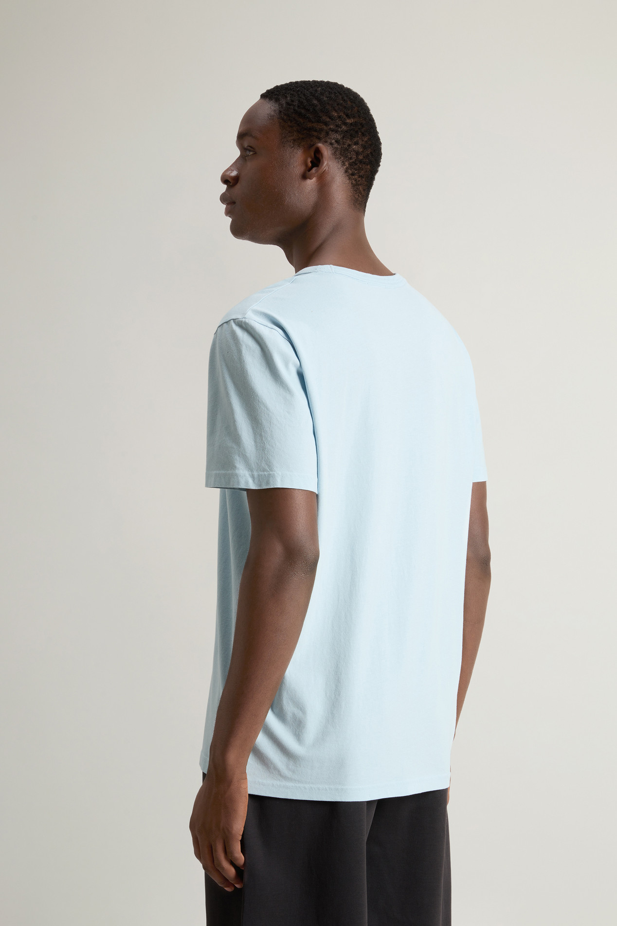 Pure Cotton T-Shirt with Logo Blue photo 3 | Woolrich