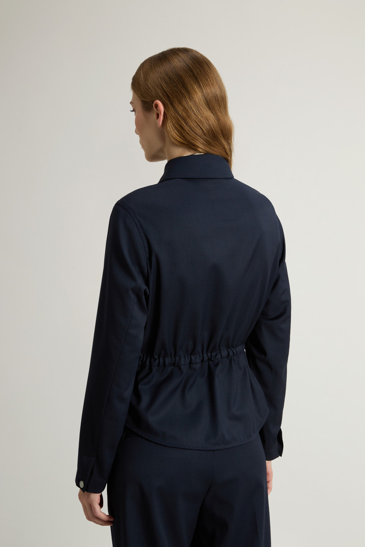 Overshirt in Wool Blend Blue photo 3 | Woolrich