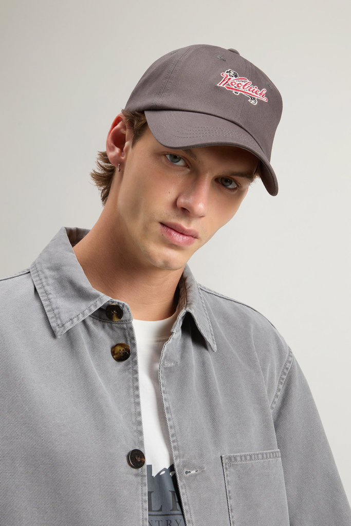 LOGO BASEBALL CAP Gray photo 4 | Woolrich