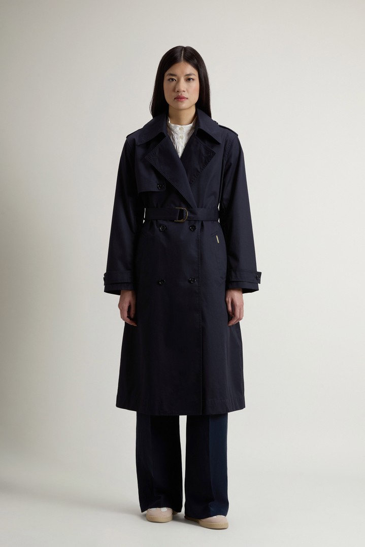 TECH COTTON TRENCH Blue photo 1 | Woolrich