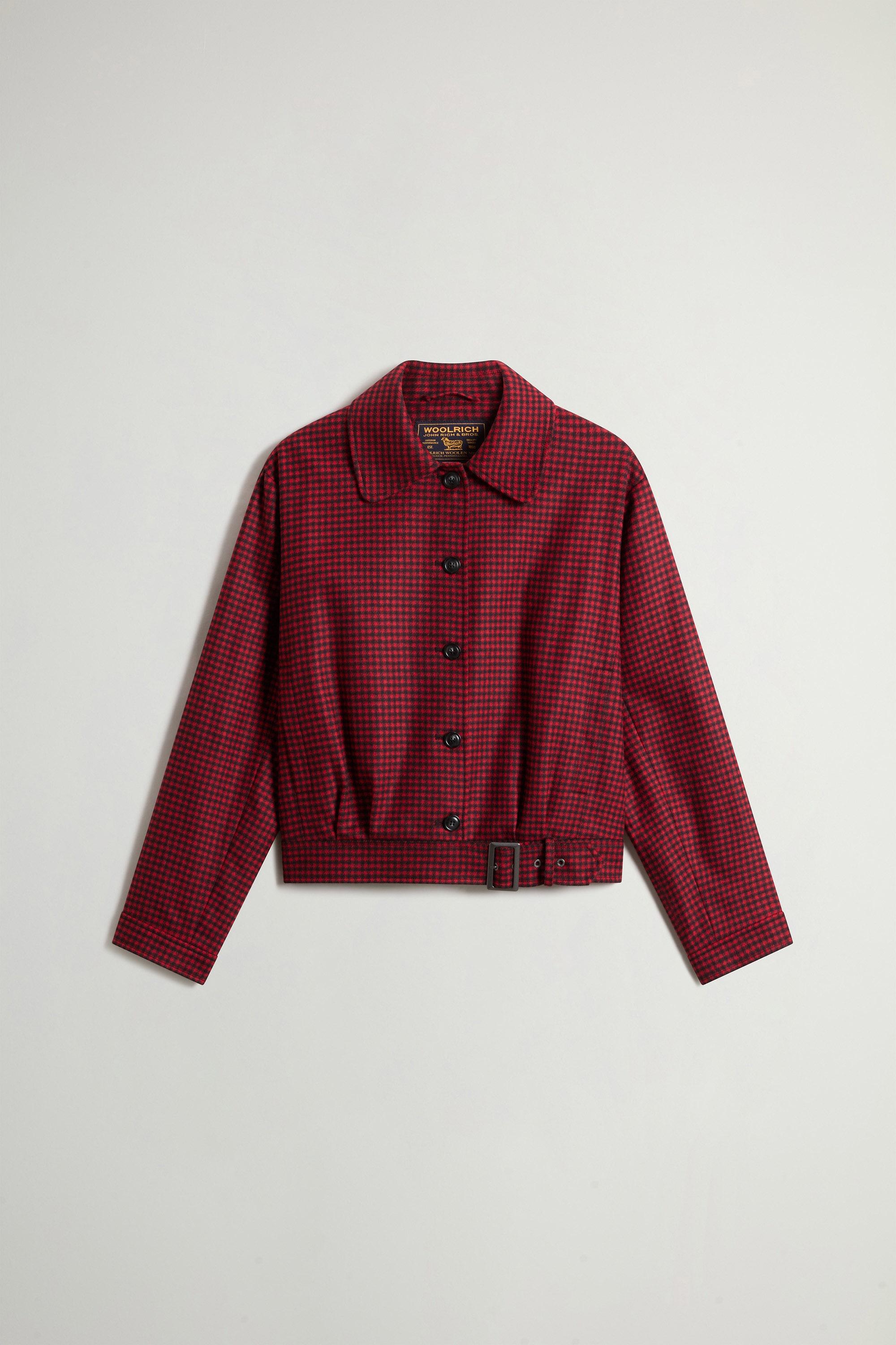 Checked Overshirt in Recycled Italian Wool Blend Red photo 6 | Woolrich