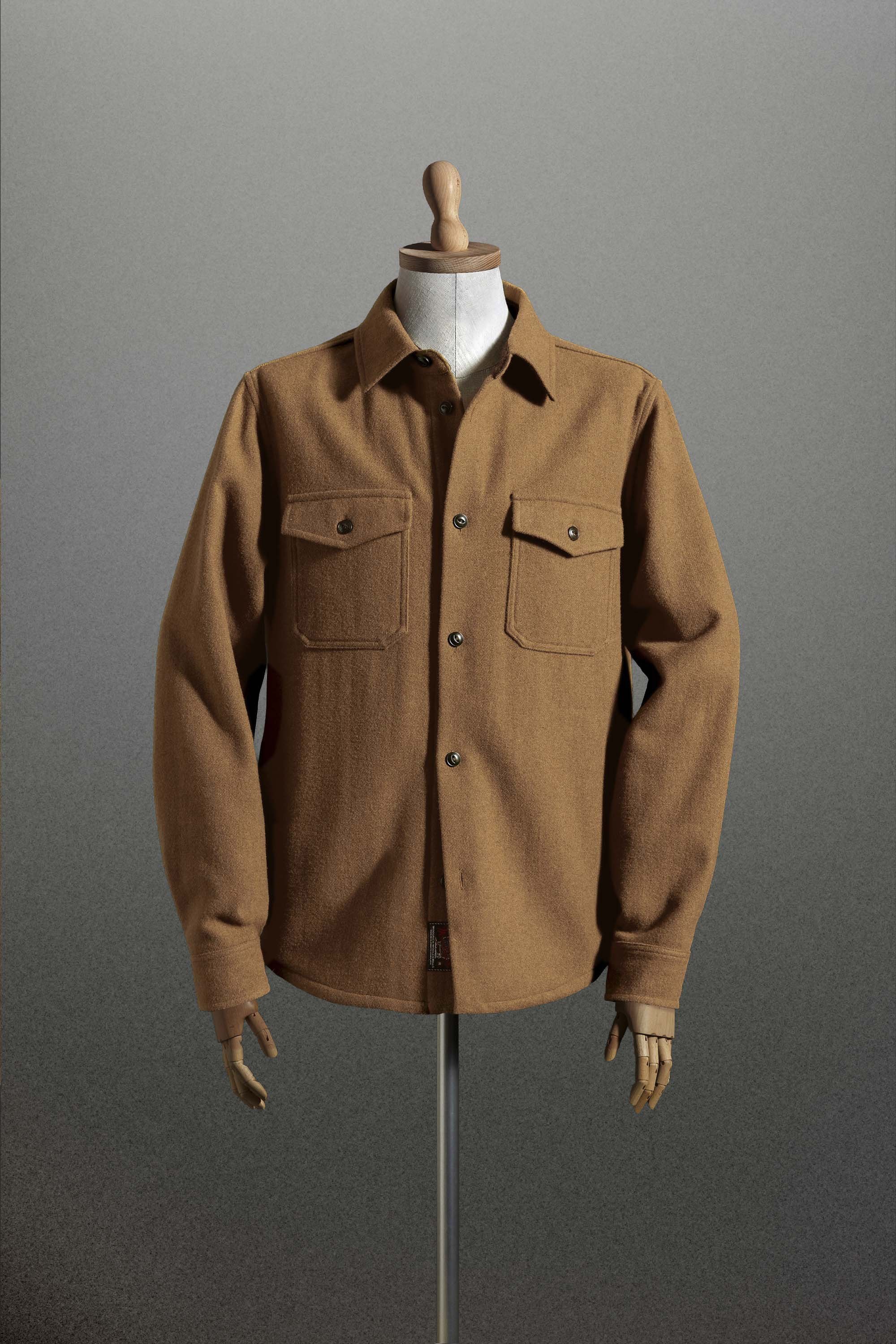 Overshirt Ranger aus recycelter italienischer Wollmischung Braun photo 1 | Woolrich