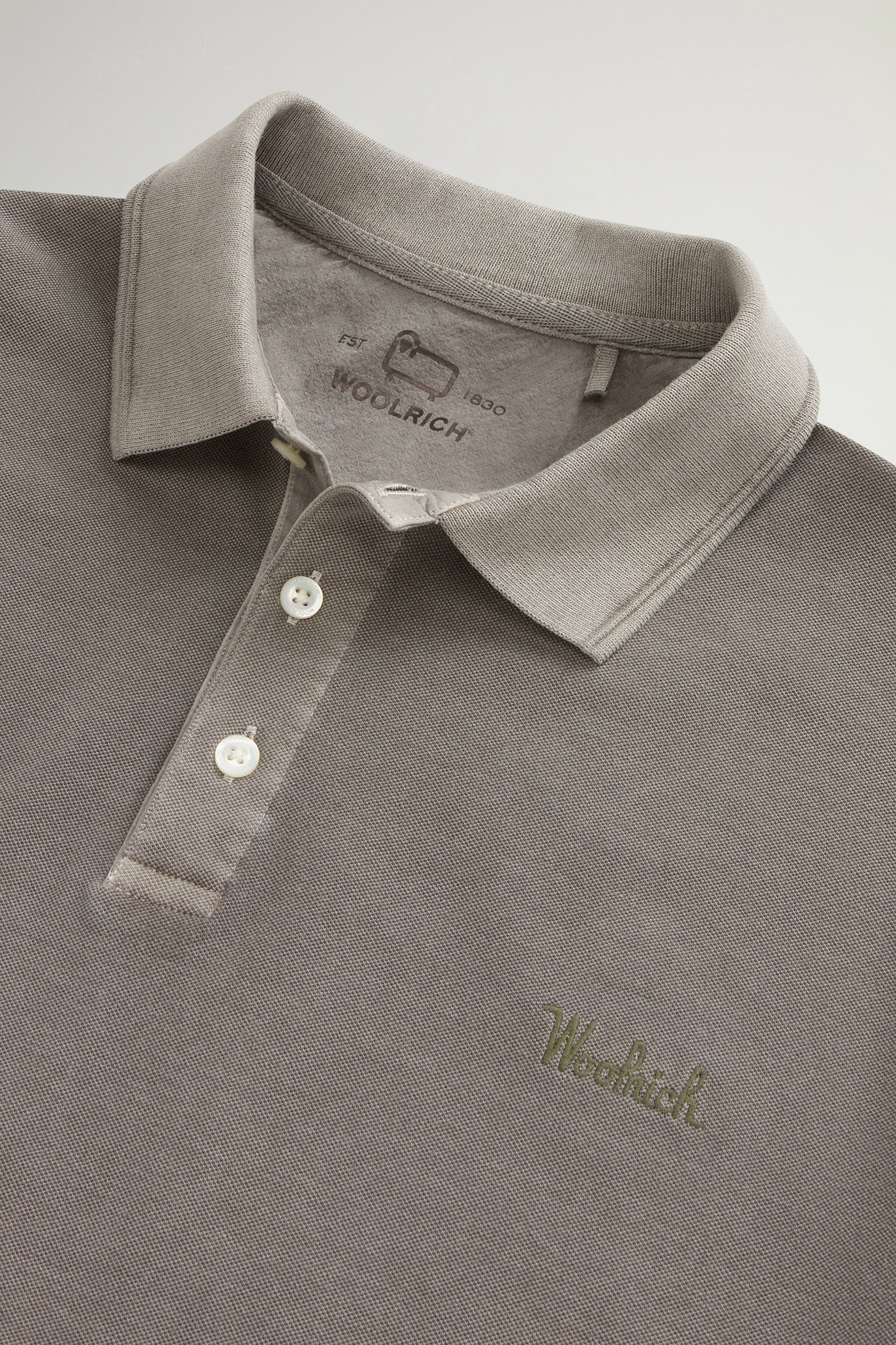 Mackinack Polo teint en pièce en sergé de coton stretch Vert photo 6 | Woolrich