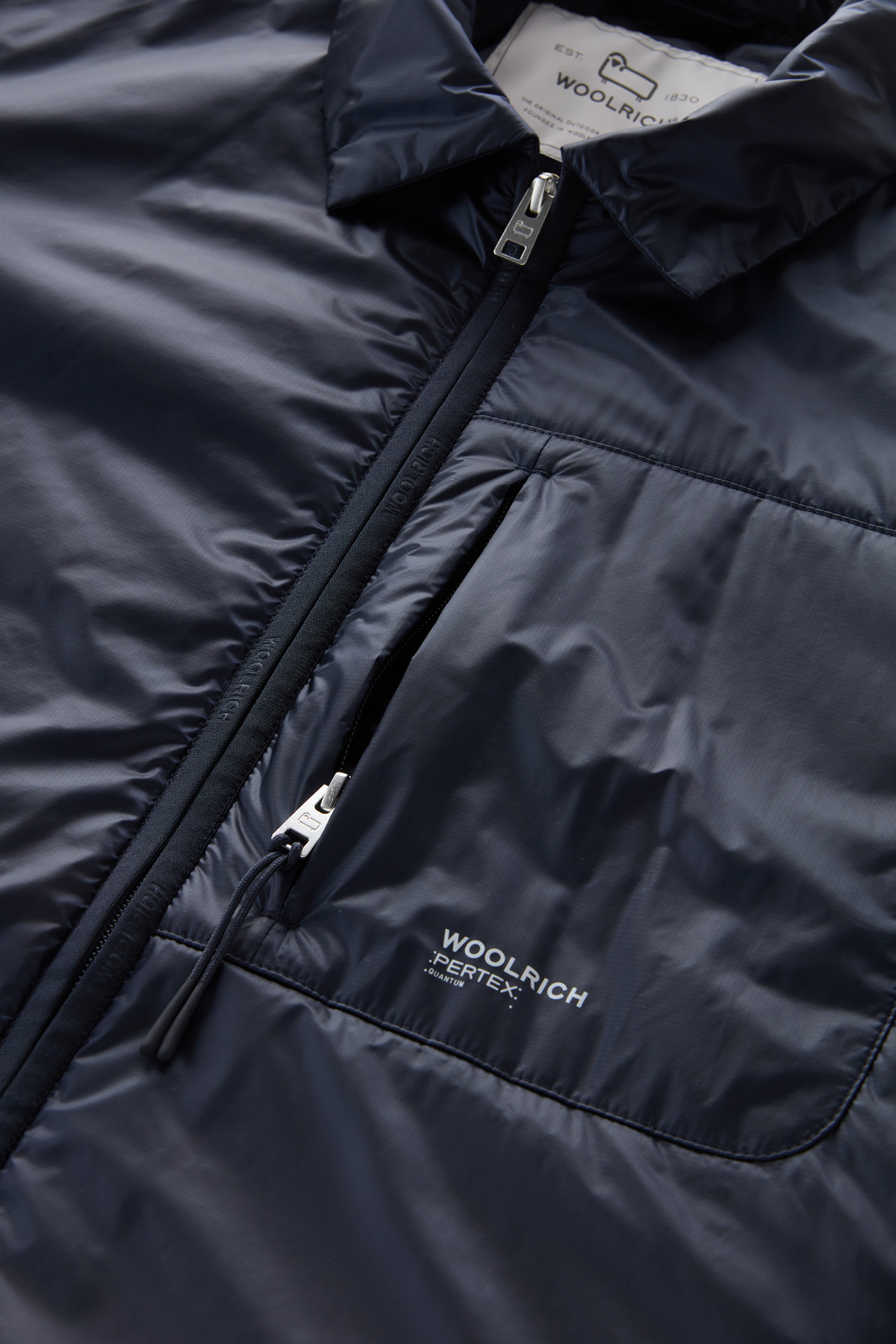 Padded Overshirt in Recycled Pertex Quantum Blue photo 3 | Woolrich