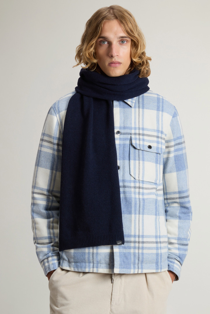 Scarf in Wool Blend Blue photo 8 | Woolrich