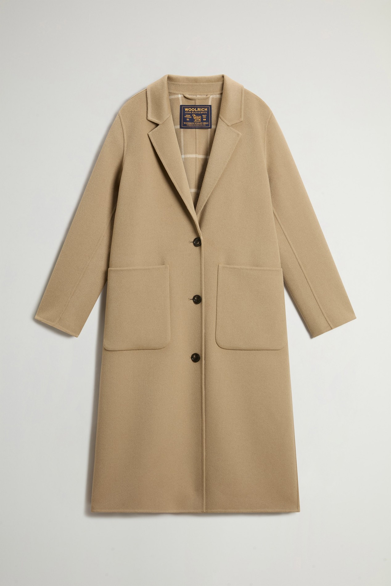 Coat in Double-Face Pure Wool Beige photo 5 | Woolrich