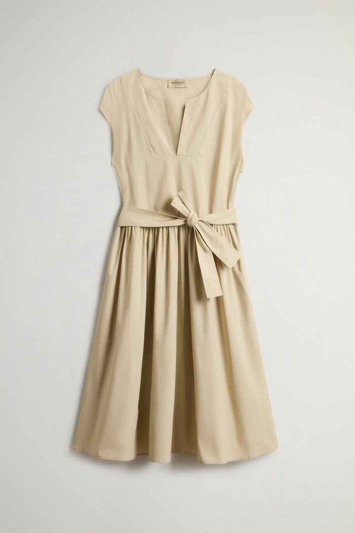 POPLIN SHORT DRESS Beige photo 5 | Woolrich