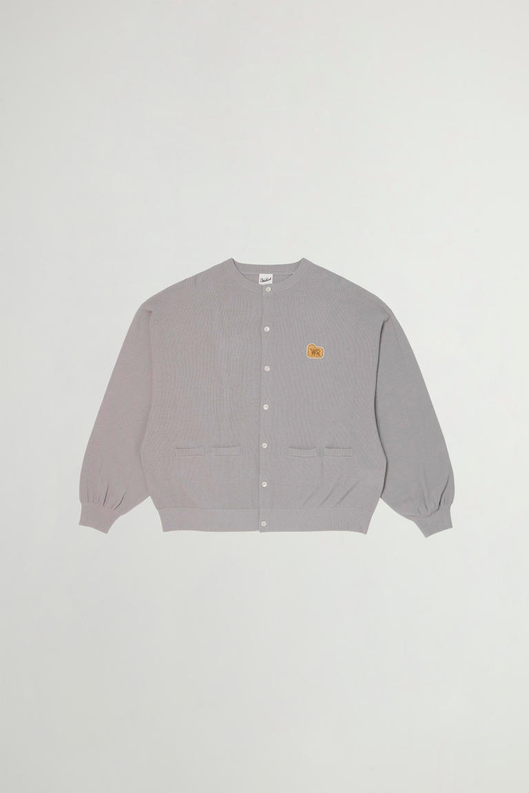 Cardigan girocollo in piqué di puro cotone Grigio photo 1 | Woolrich
