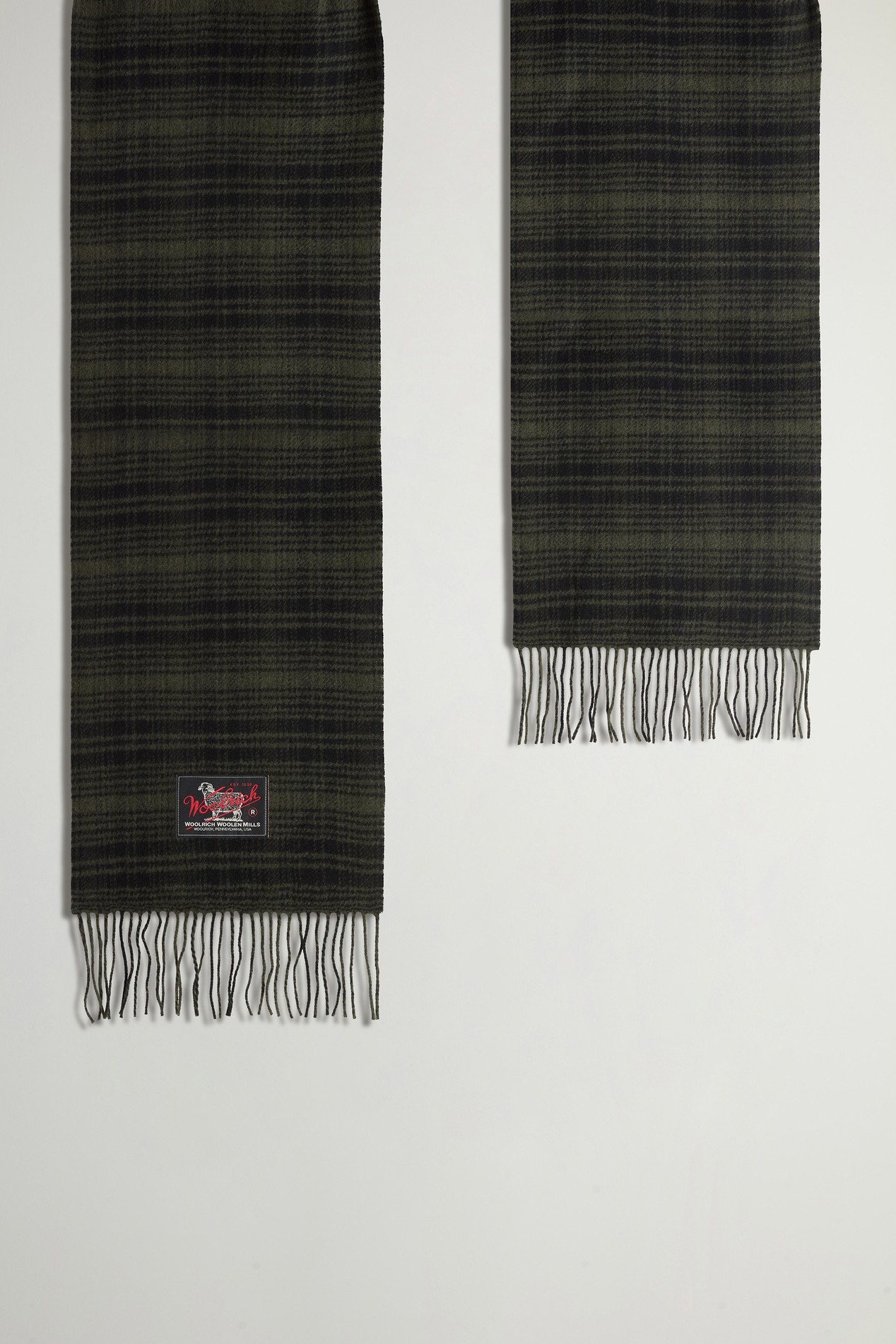 Pure Virgin Wool Scarf with Fringing Gray photo 2 | Woolrich