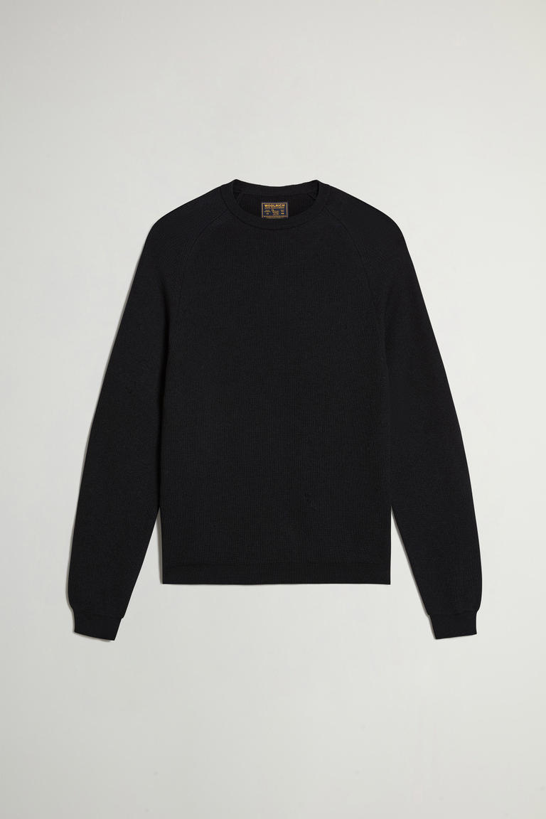 Pullover aus reiner Merino-Schurwolle mit Rundhalsausschnitt Schwarz photo 1 | Woolrich