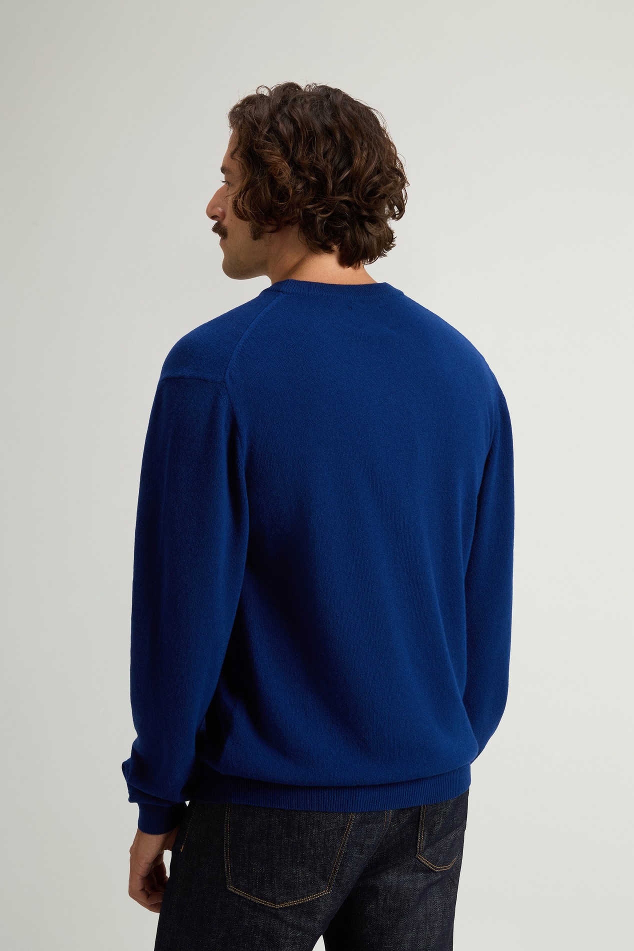 Trui met ronde hals van zuivere scheerwol Blauw photo 3 | Woolrich