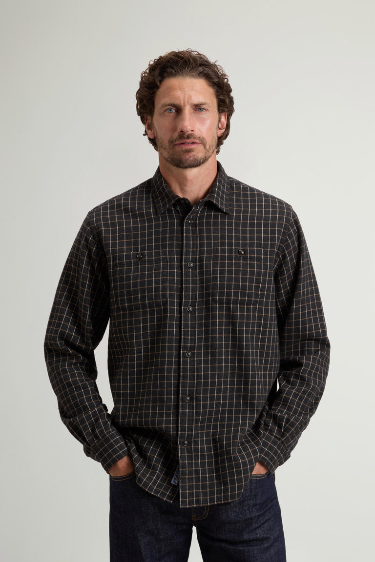 Overhemd Warren van zuiver katoenen flanel met geruit patroon Grijs photo 1 | Woolrich