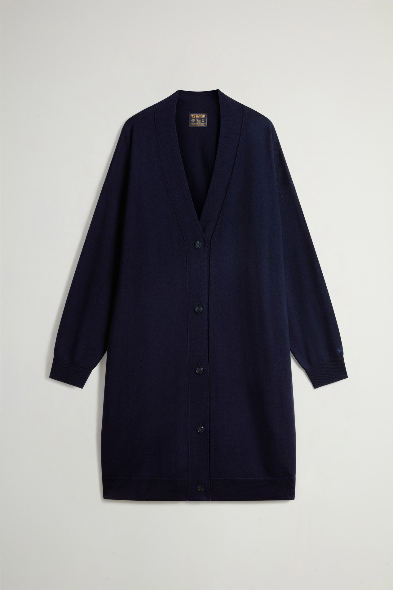 Long Cardigan in Pure Merino Virgin Wool Blue photo 1 | Woolrich