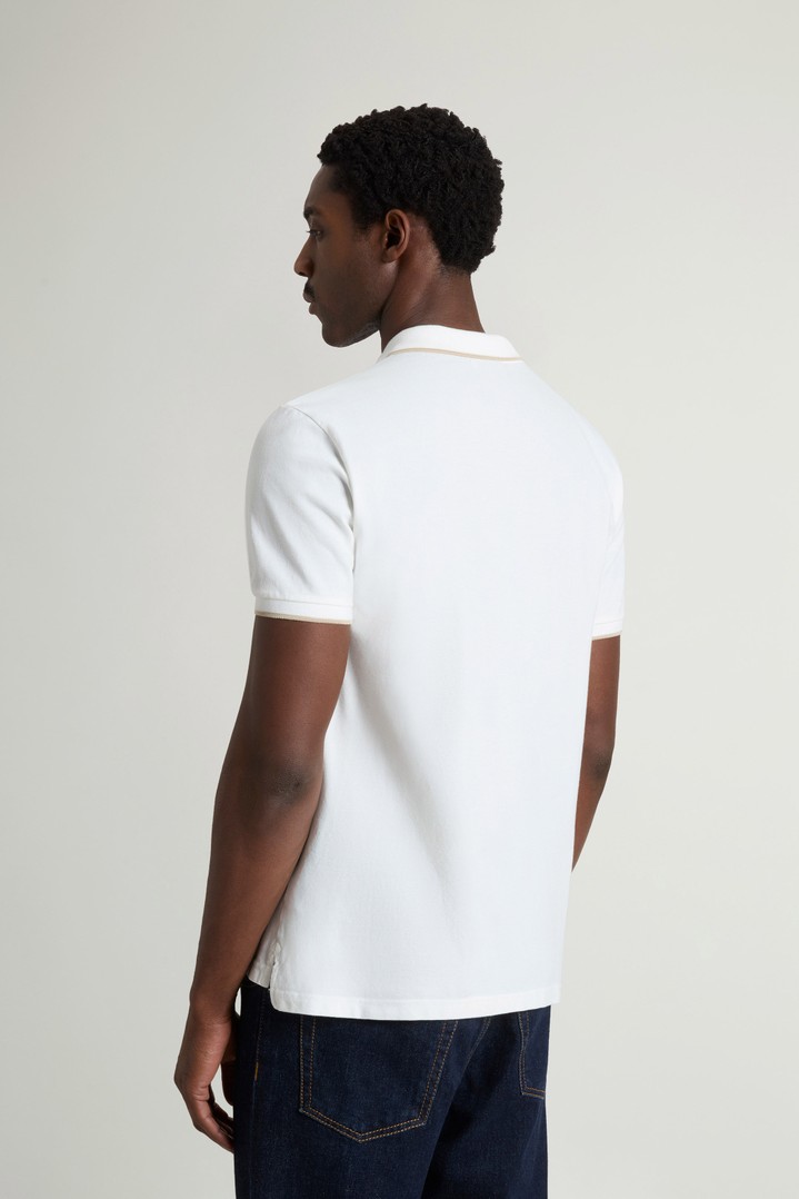 Monterey Polo Shirt in Stretch Cotton-Blend Pique White photo 3 | Woolrich