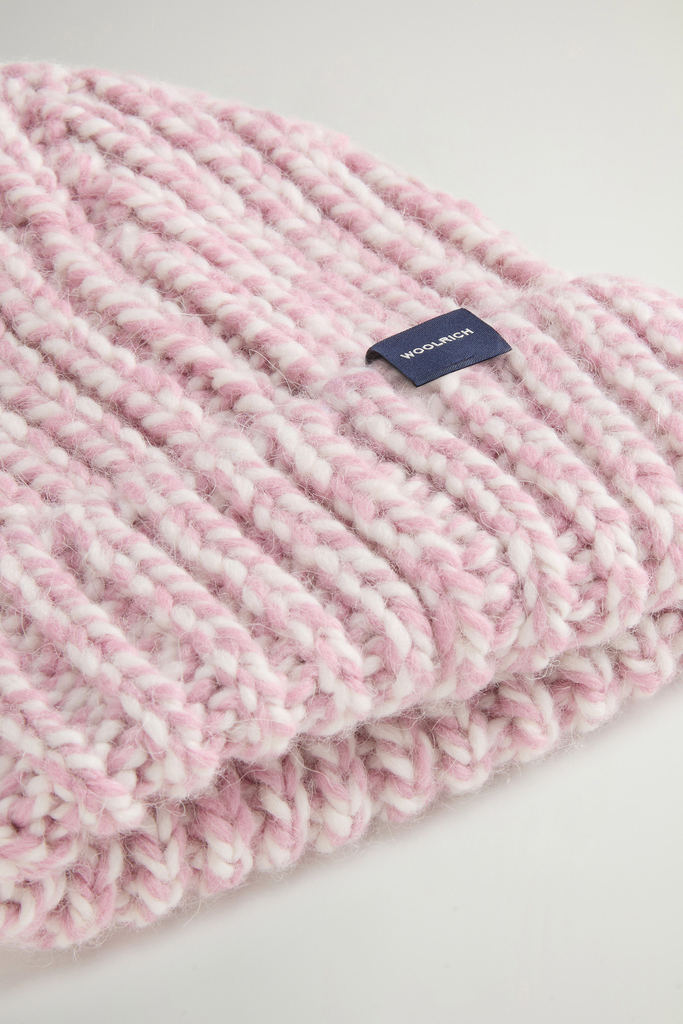Chunky Beanie in Mouliné Alpaca and Wool Blend Purple photo 4 | Woolrich