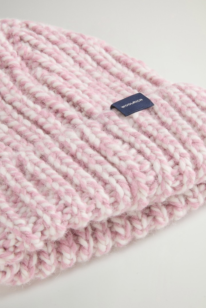 Chunky Beanie in Mouliné Alpaca and Wool Blend Purple photo 4 | Woolrich