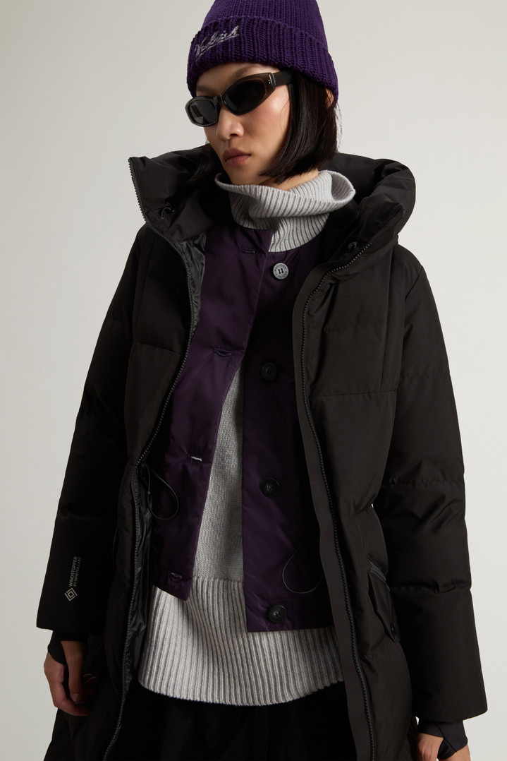 Long down Jacket in WINDSTOPPER GORE-TEX Black photo 4 | Woolrich