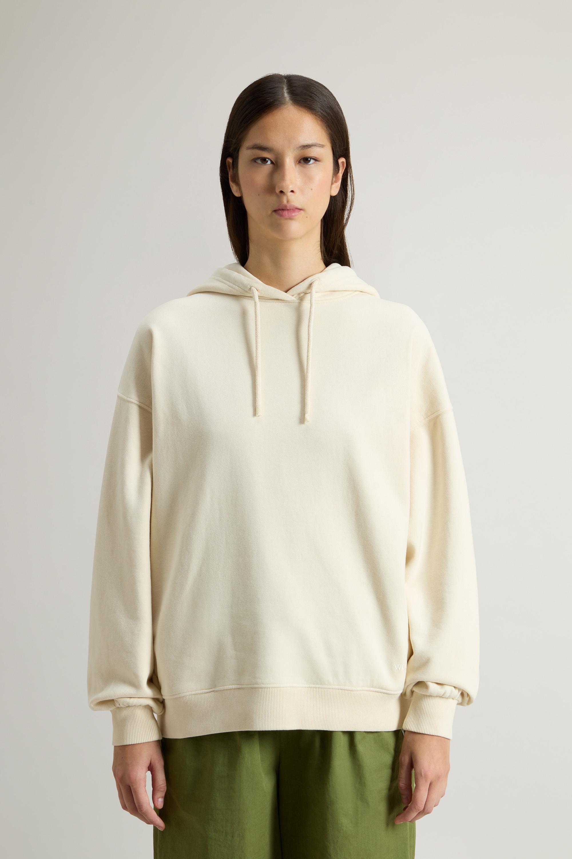 Pure Cotton Hoodie with Embroidered Logo White photo 1 | Woolrich