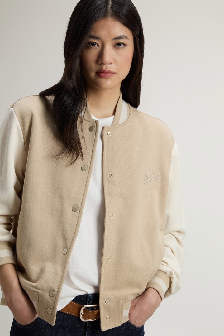 PREMIUM FLEECE BOMBER Beige photo 4 | Woolrich