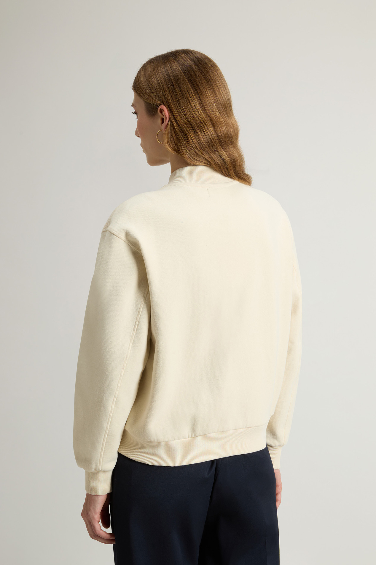 MIXED FLEECE BOMBER Beige photo 3 | Woolrich