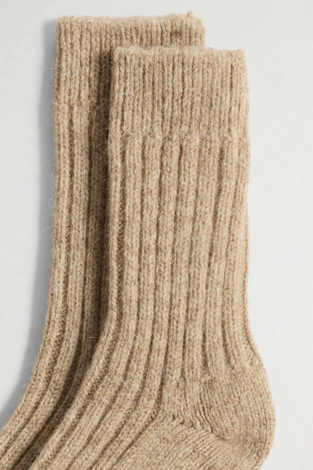 Ribbed Wool and Alpaca Socks Beige photo 2 | Woolrich