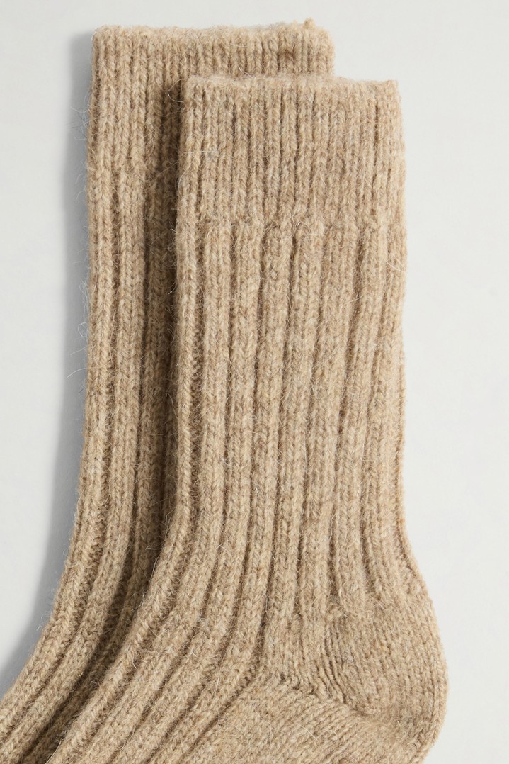 Ribbed Wool and Alpaca Socks Beige photo 2 | Woolrich
