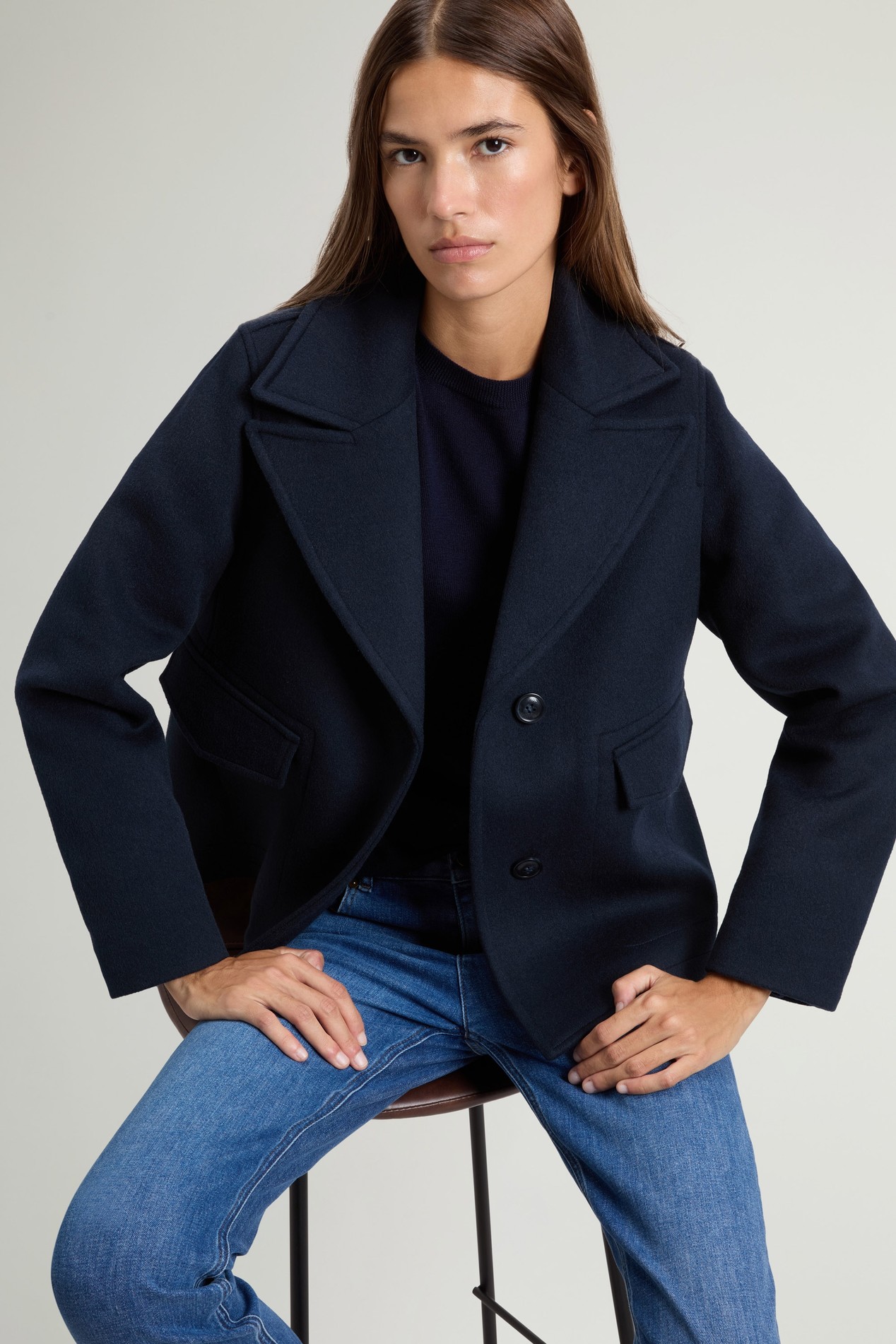 MELTON WOOL 2IN1 PEACOAT Blue photo 4 | Woolrich