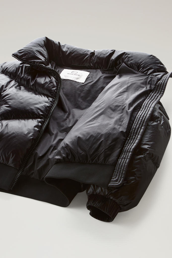 Girls' Aliquippa Down Jacket in Glossy Nylon Black photo 6 | Woolrich