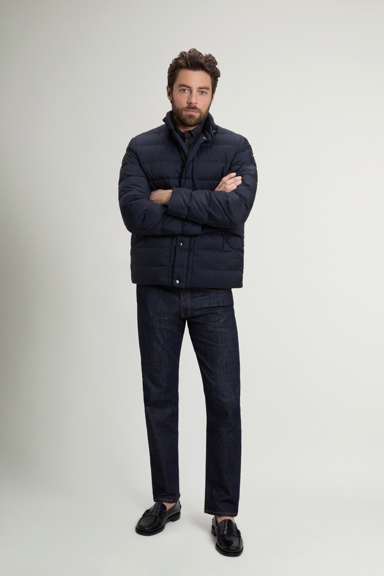 Bering Jacket in Crinkle Nylon Blue photo 2 | Woolrich