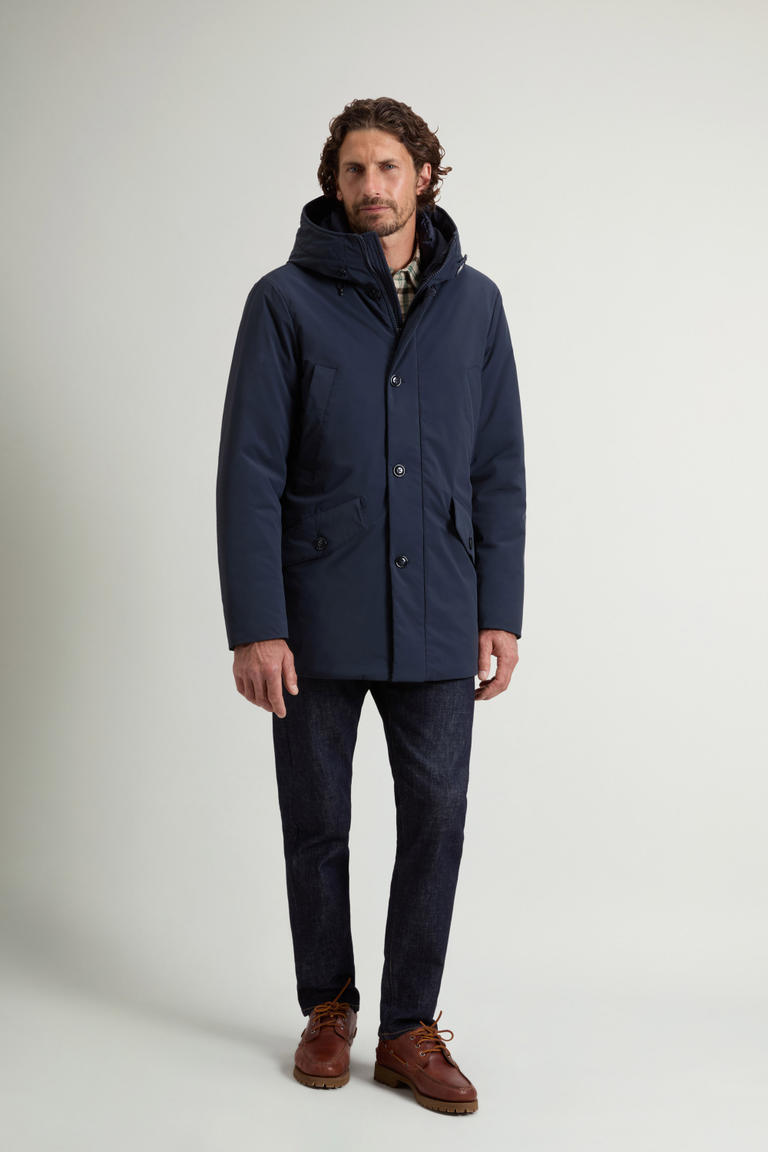 Padded Hooded Parka in Light Stretch Blue photo 1 | Woolrich
