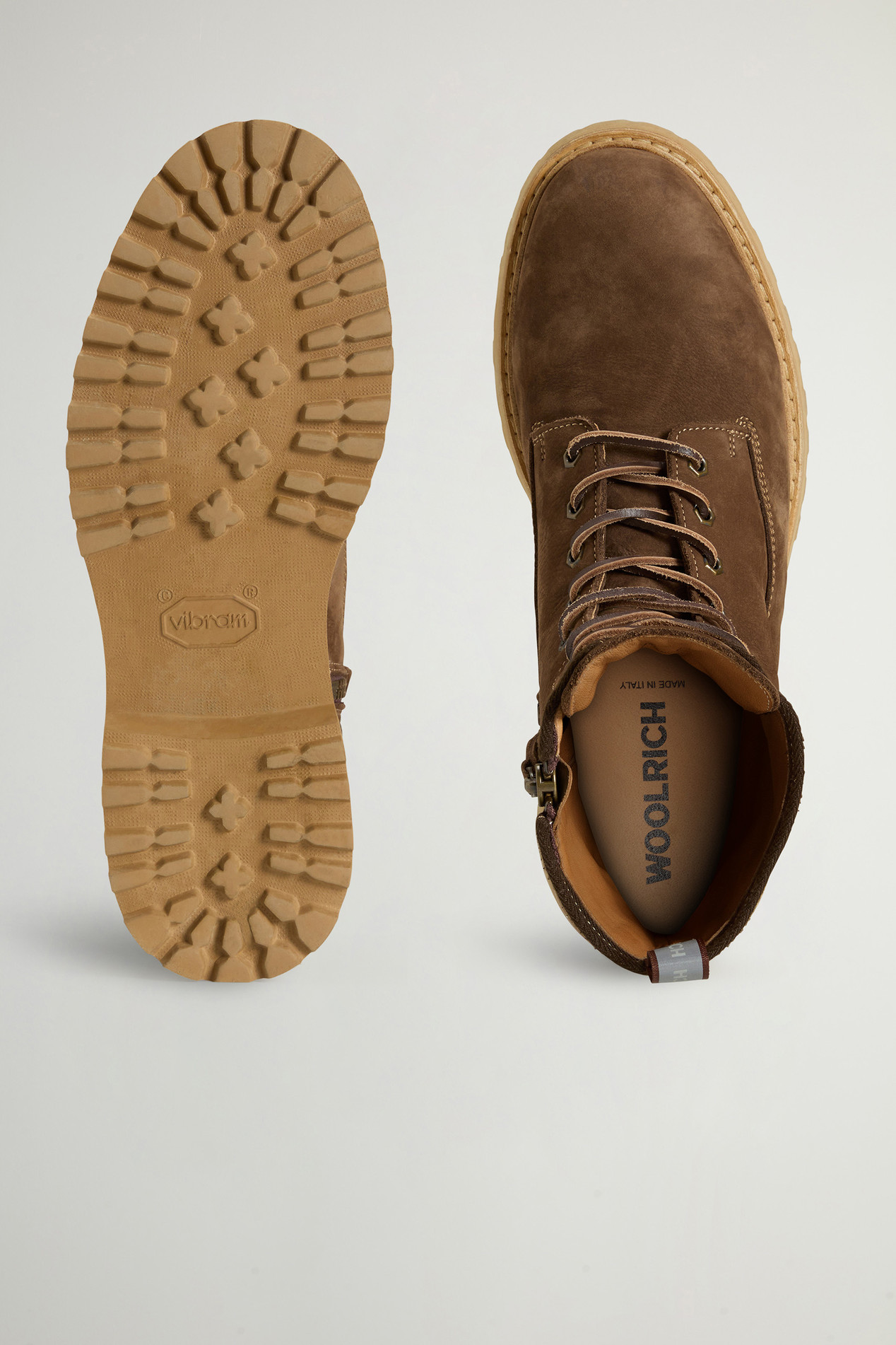 Main Combat Boots in Suede with grain effect Brown photo 4 | Woolrich