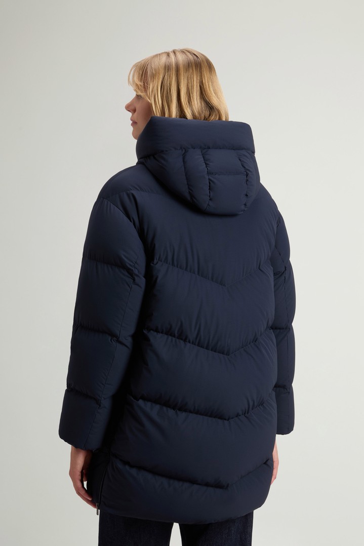 Quilted Madison Parka in Matte Stretch Nylon Blue photo 3 | Woolrich