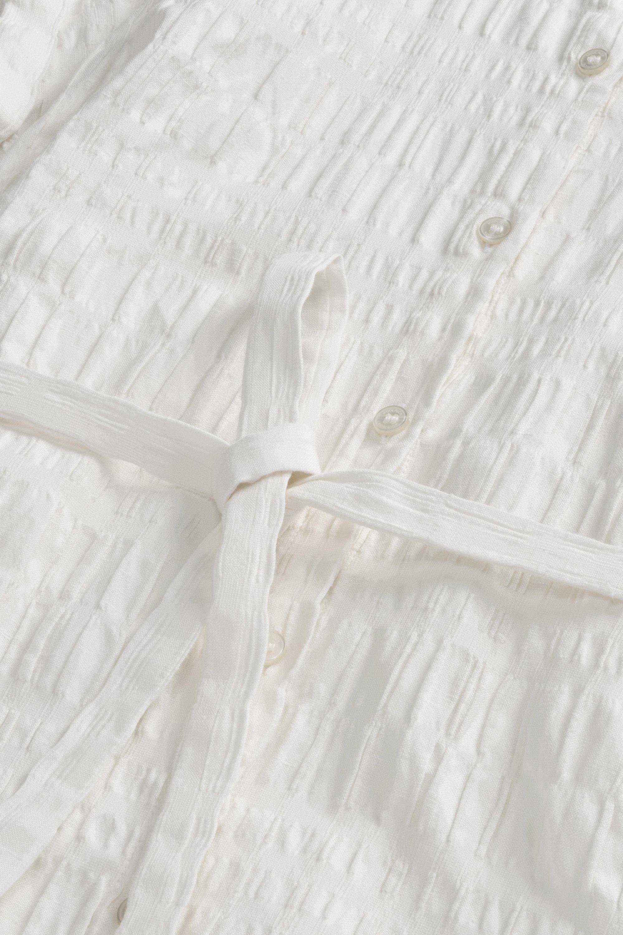 PRINTED COTTON LINEN BLOUSE White photo 7 | Woolrich