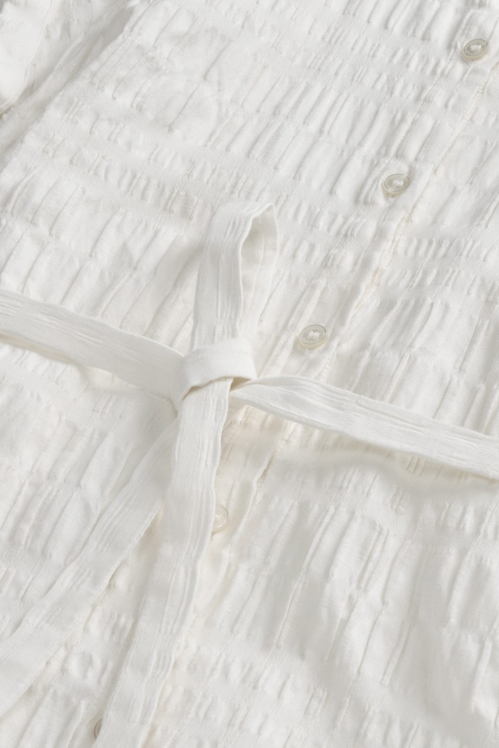 PRINTED COTTON LINEN BLOUSE White photo 7 | Woolrich