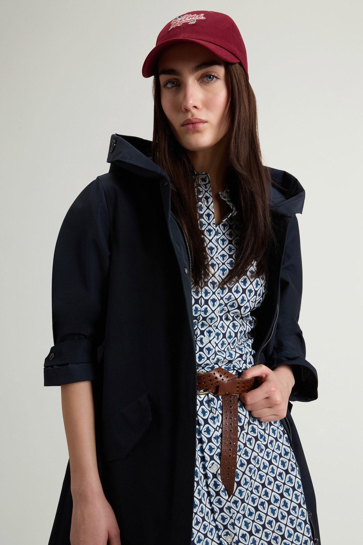 Prescott Parka in Two-Layered Ramar Cloth Blue photo 4 | Woolrich