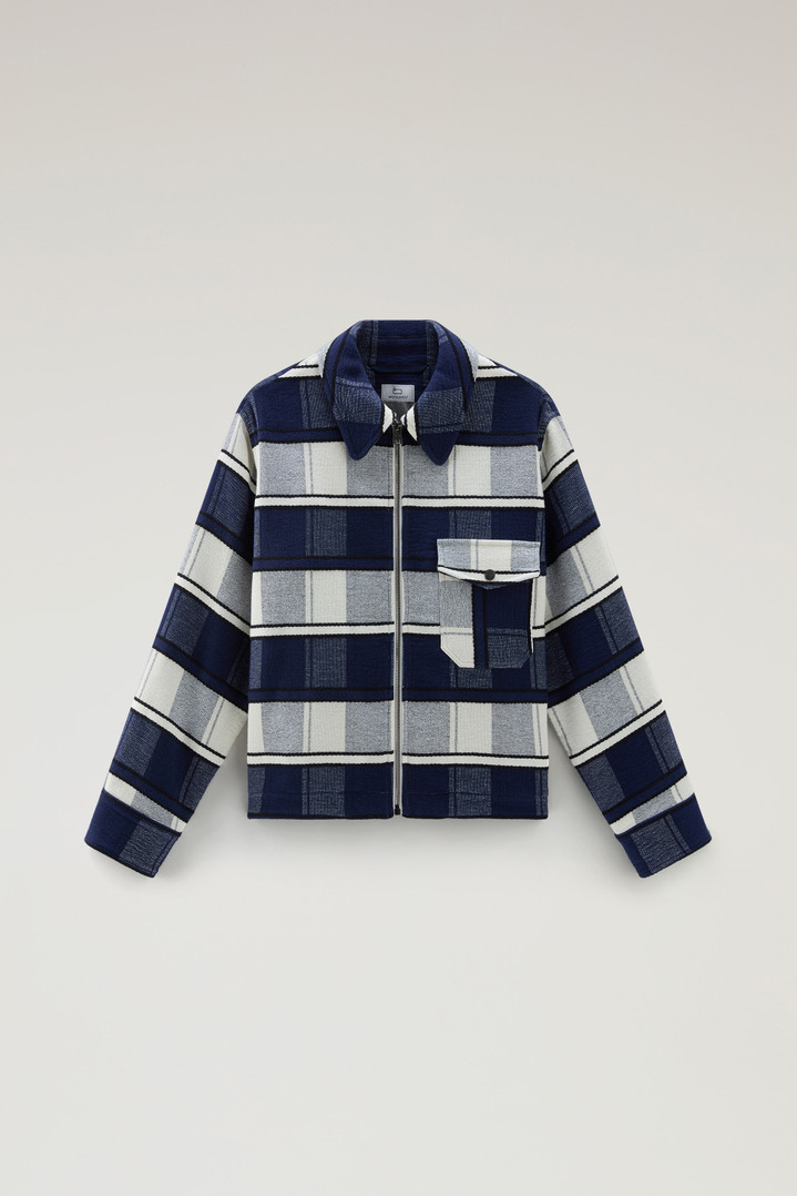 Gentry Overshirt in Manteco Recycled Cotton Fleece Blue photo 1 | Woolrich