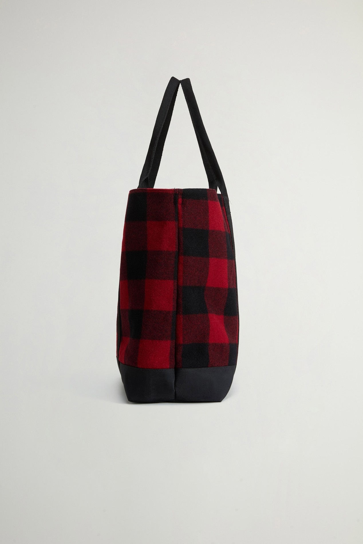 Large Tote Bag in Checked Italian Wool Blend Red photo 3 | Woolrich