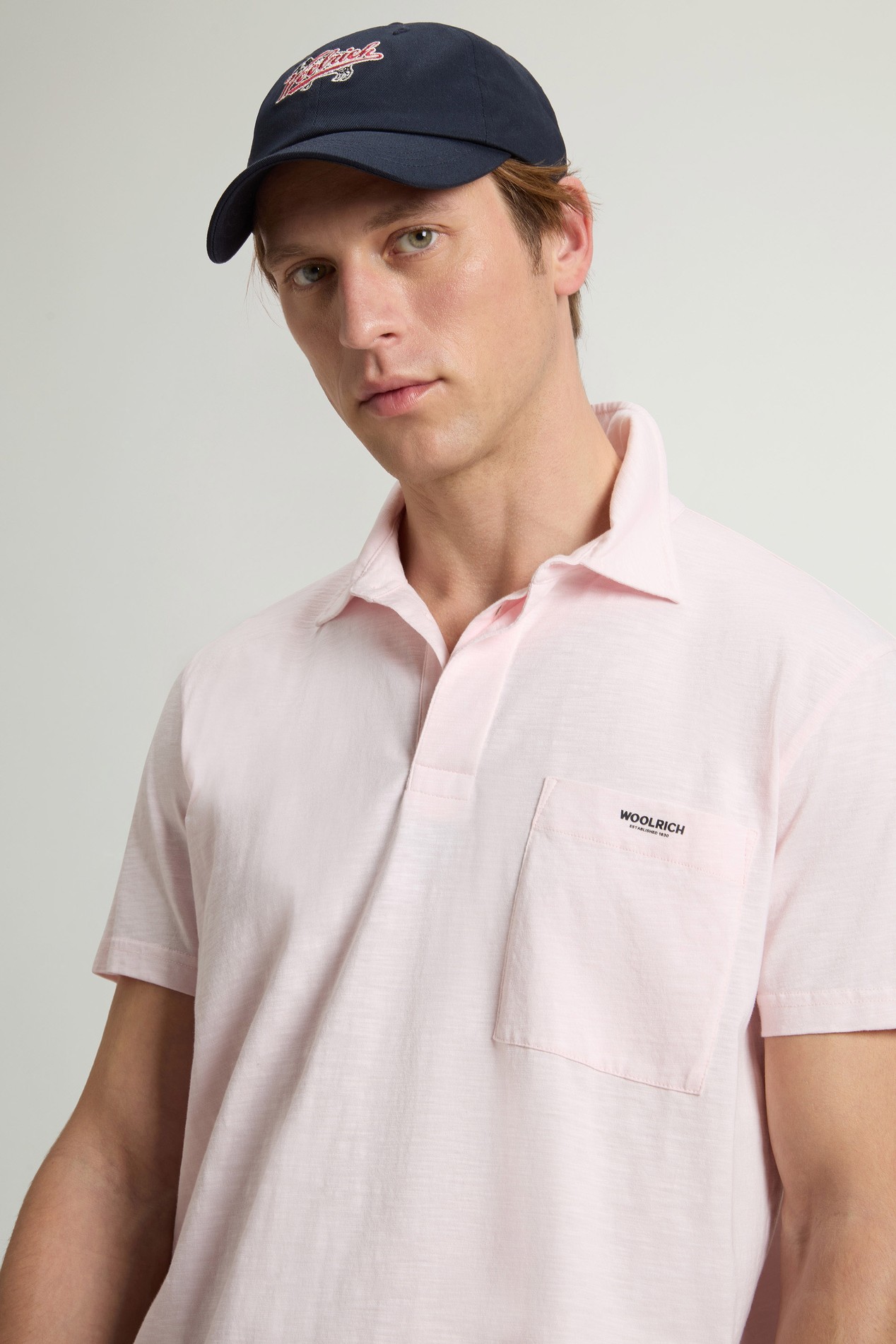 SLUB LOGO POLO Pink photo 4 | Woolrich