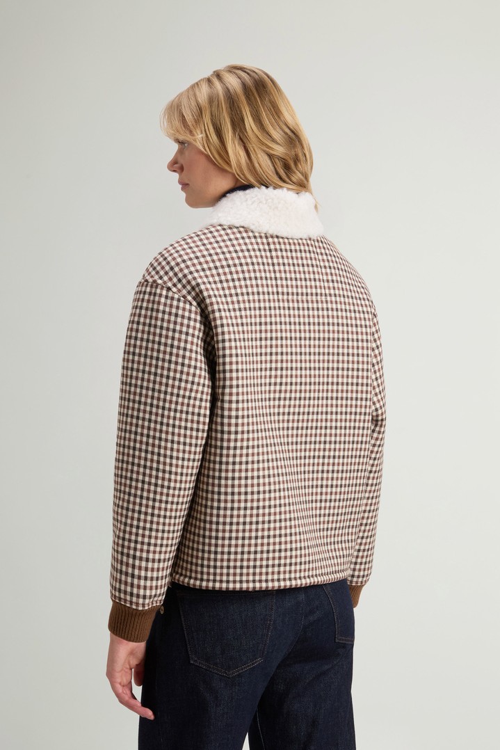 Checked Overshirt in Sherpa White photo 3 | Woolrich