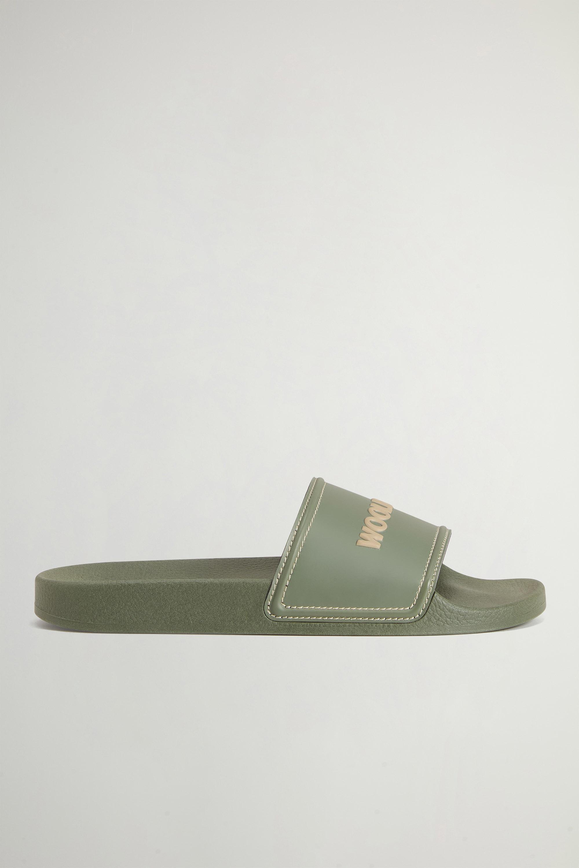 Slide Sandals with Logo Green photo 1 | Woolrich